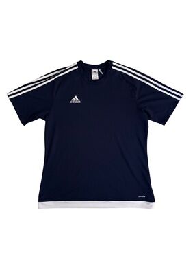 Y2K Adidas Climacool Navy Blue Short Sleeve Training Tee